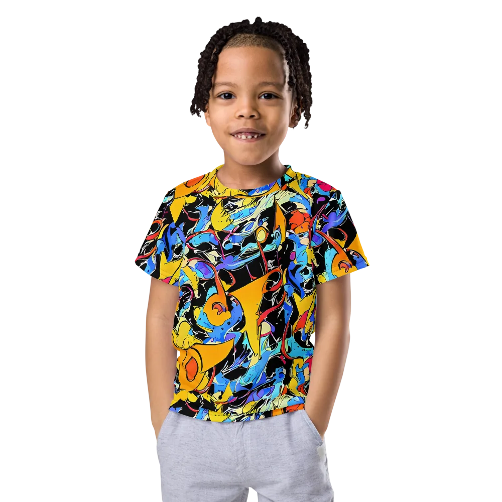 Atomic Whirl on Kids Crew Neck T-Shirt — Front