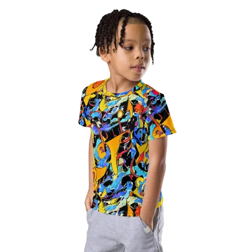 Atomic Whirl on a Kids Crew Neck T-Shirt