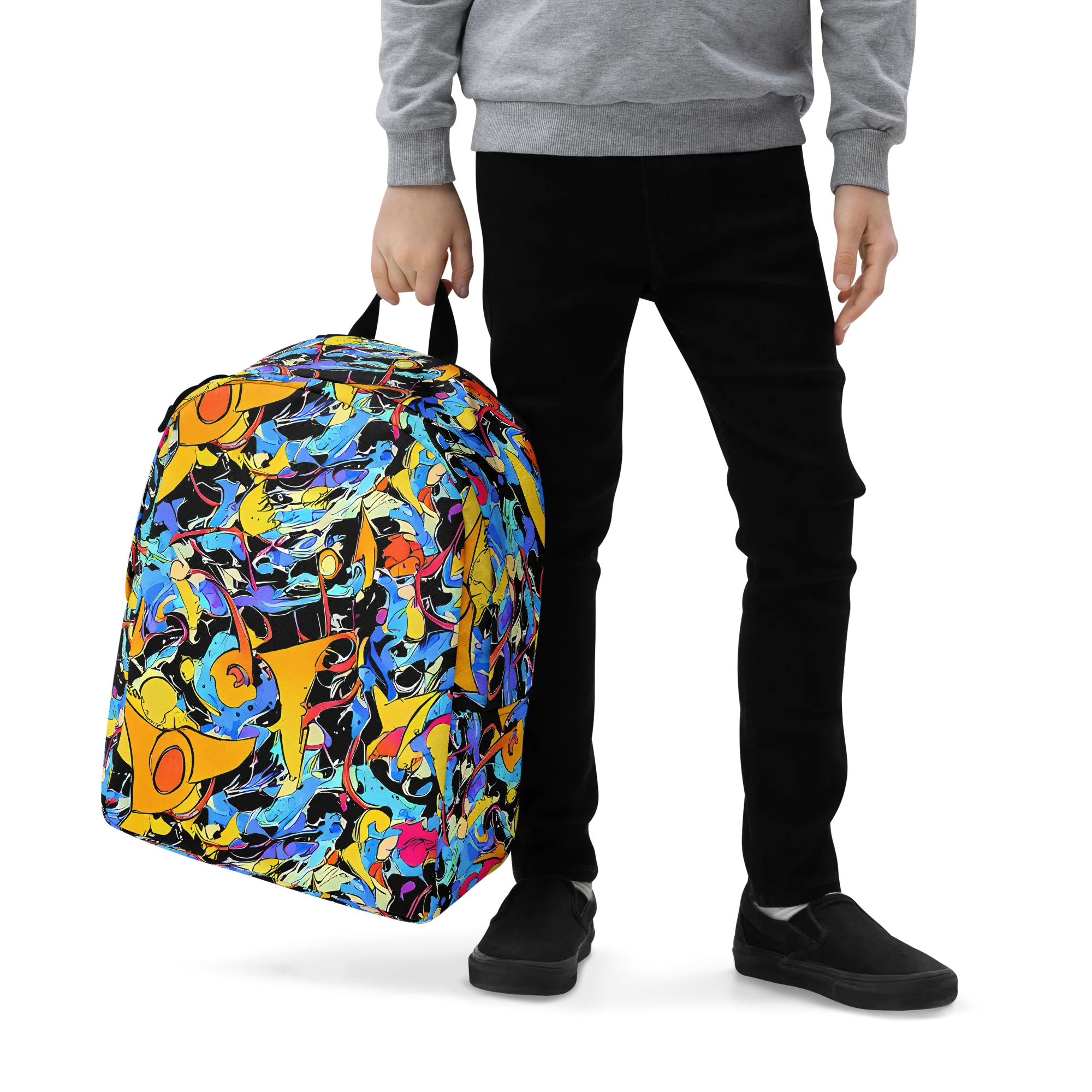 Atomic Whirl on Minimalist Backpack — Zoomed-in