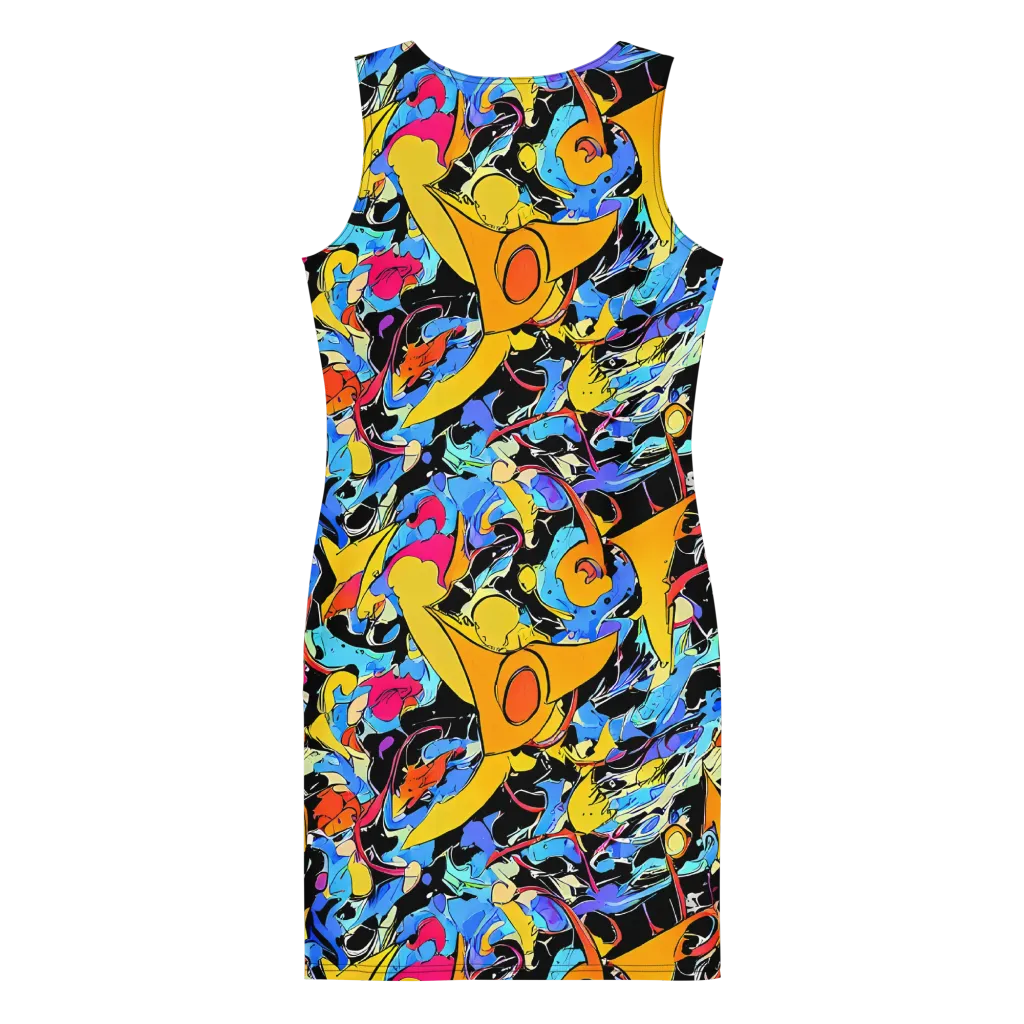 Atomic Whirl on Bodycon Dress — Back