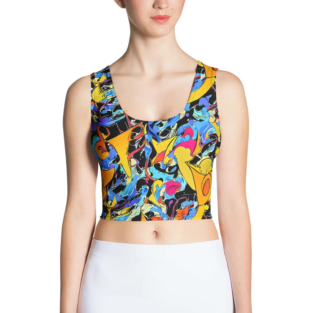 Atomic Whirl on Crop Top — Front