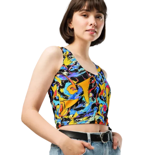 Atomic Whirl on a Crop Top
