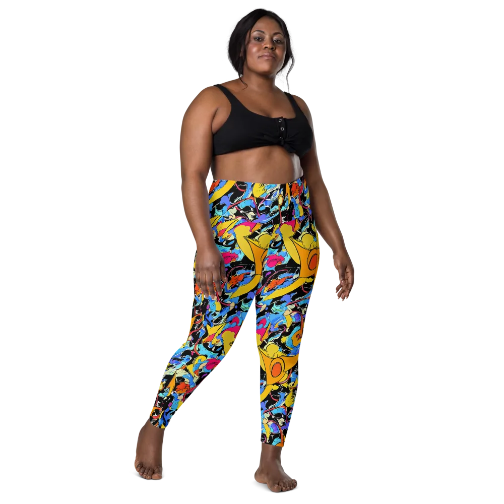 Atomic Whirl on Leggings with Pockets — Front