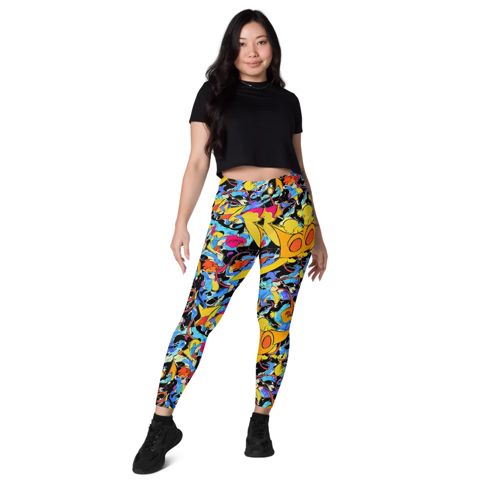 Atomic Whirl on Leggings with Pockets — Front