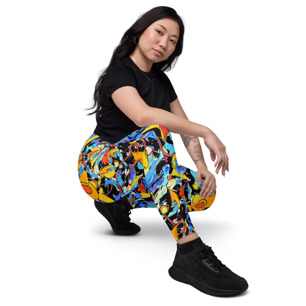 Atomic Whirl on Leggings with Pockets — Right Front