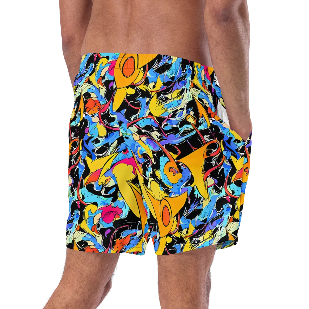 Atomic Whirl on Swim Trunks — Right Back