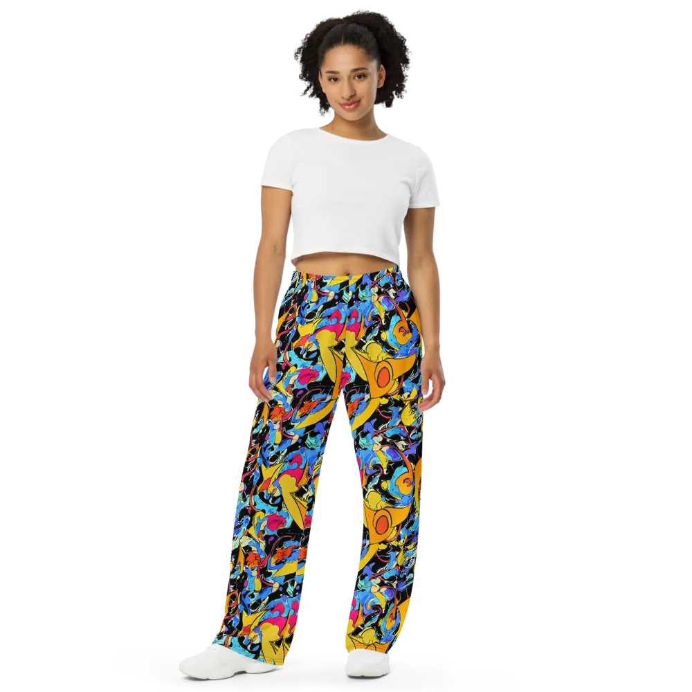Atomic Whirl on Wide-Leg Pants — Front