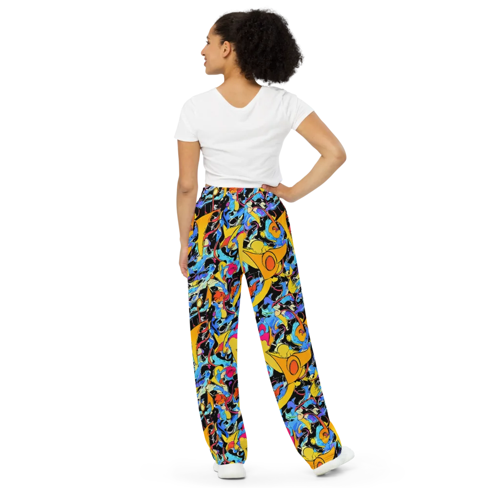 Atomic Whirl on Wide-Leg Pants — Back