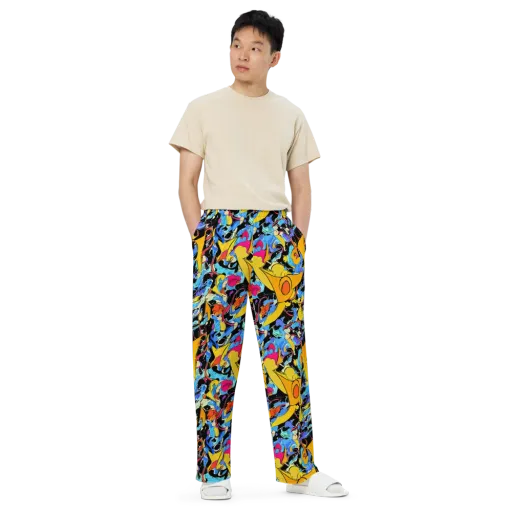 Atomic Whirl on a Wide-Leg Pants