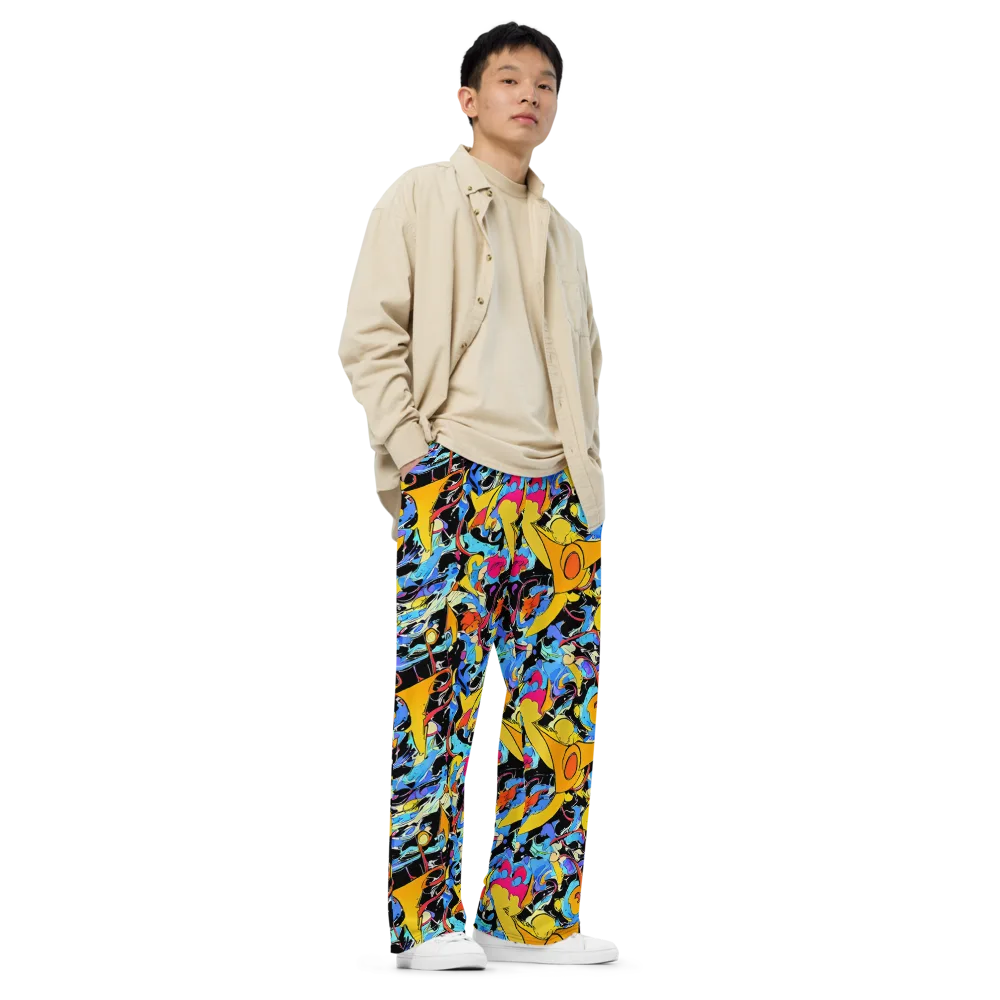 Atomic Whirl on Wide-Leg Pants — Right Front