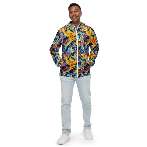 Atomic Whirl on a Men's Windbreaker