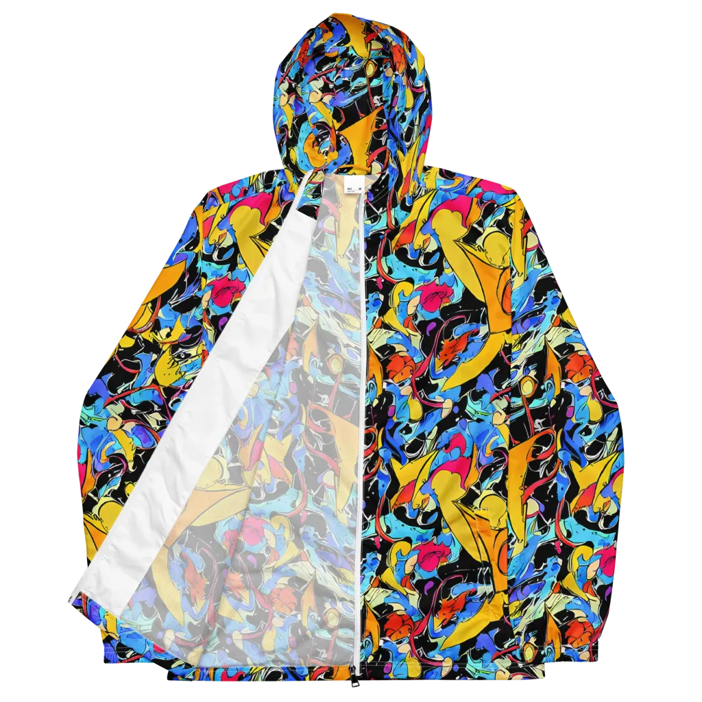 Atomic Whirl on Men's Windbreaker — Front
