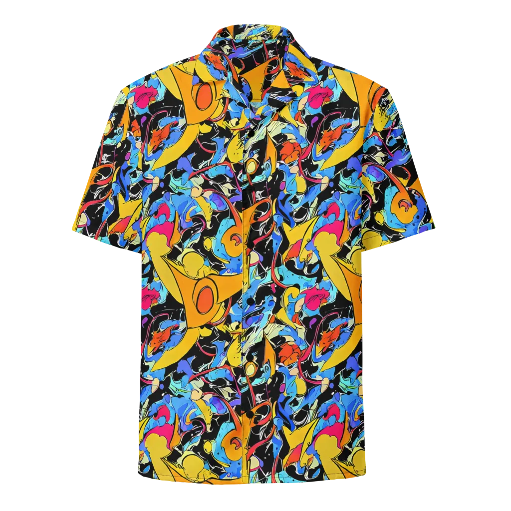 Atomic Whirl on Button Shirt — Front