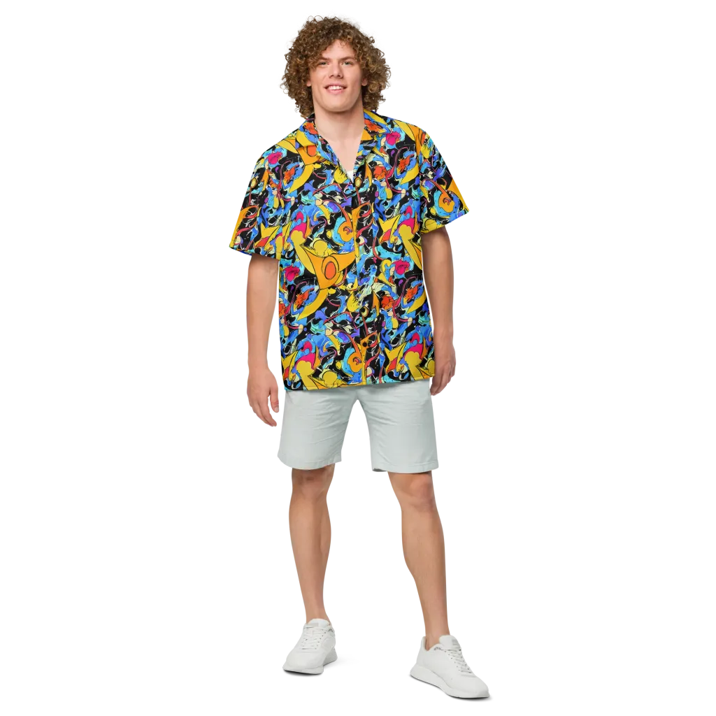 Atomic Whirl on Button Shirt — Front