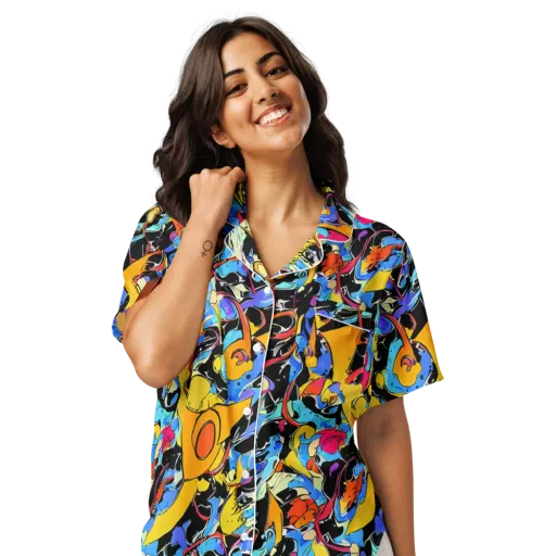 Atomic Whirl on a Women's Short Sleeve Pajama Top
