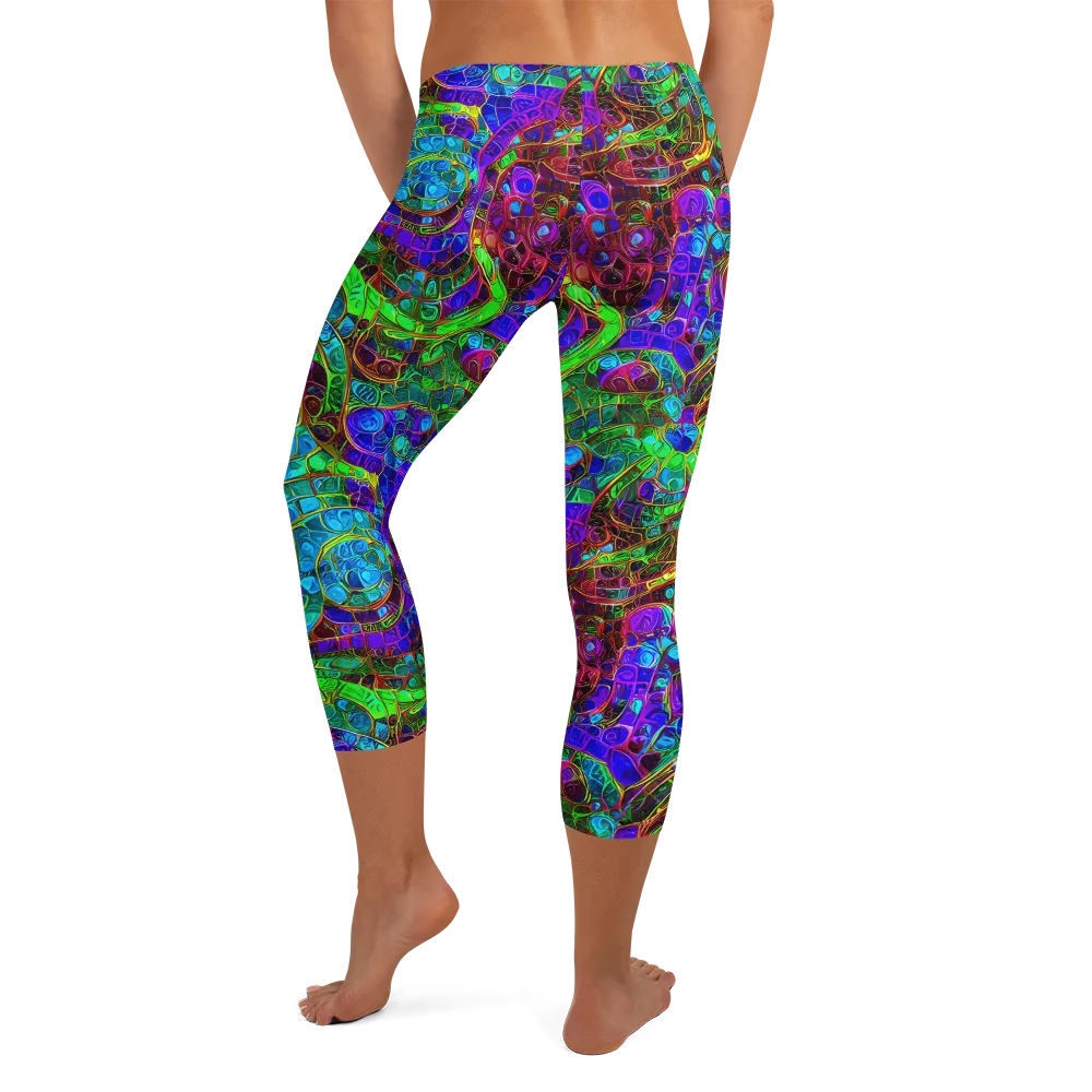 Jewel Circuit on Capri Leggings — Back