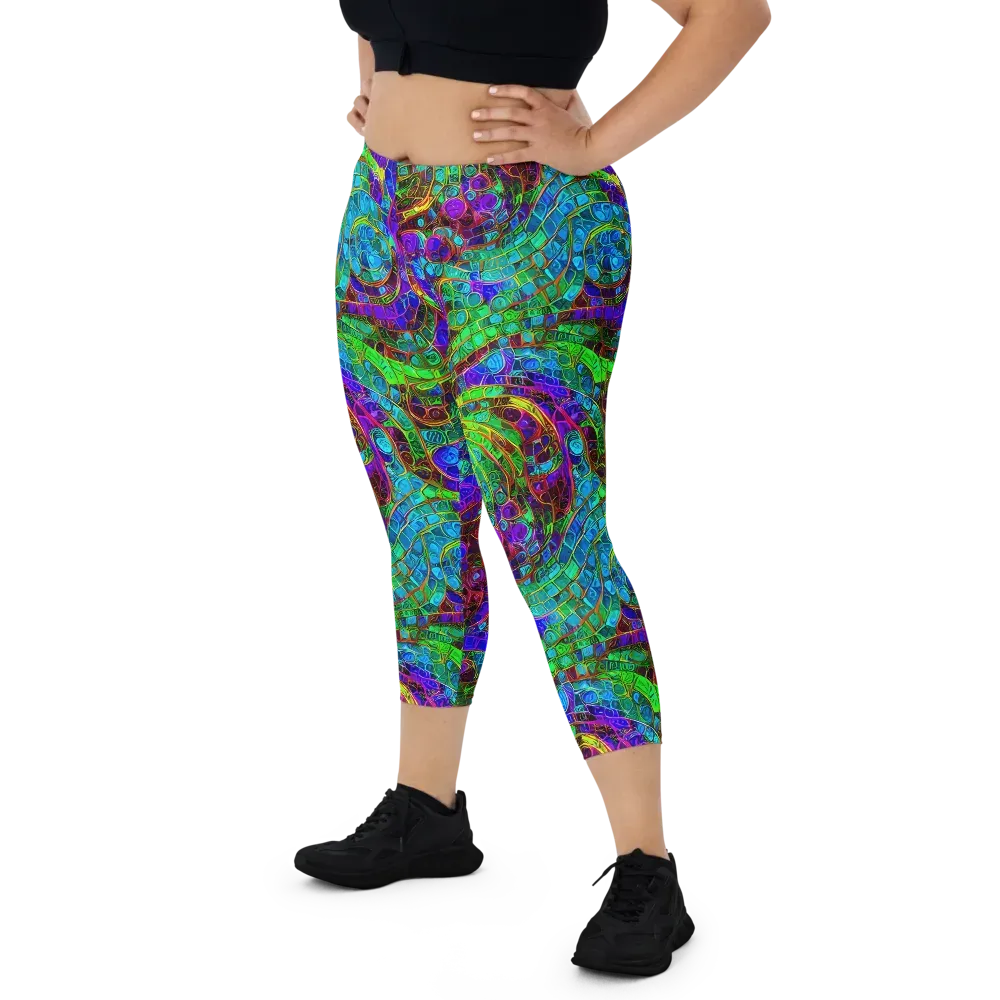 Jewel Circuit on Capri Leggings — Front
