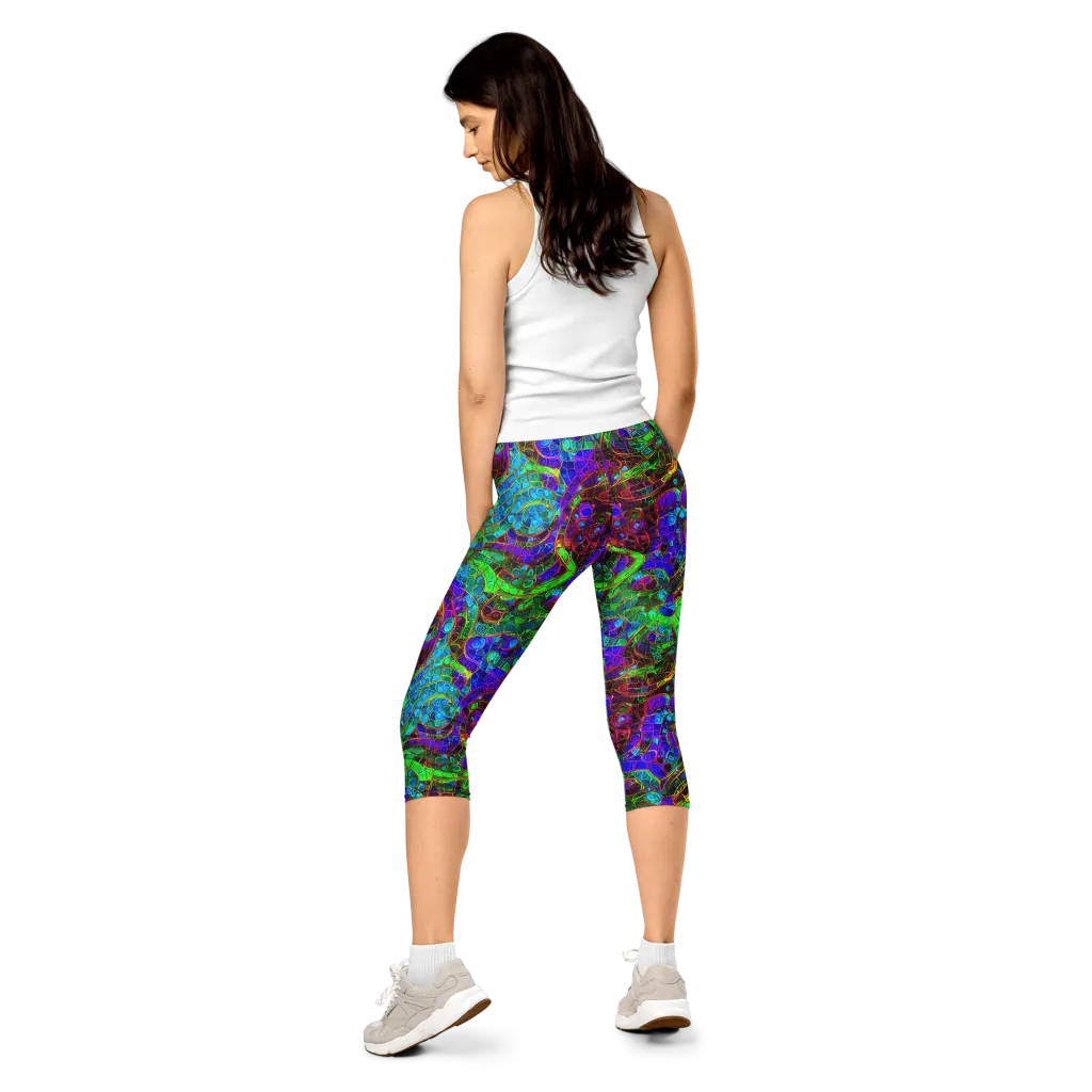 Jewel Circuit on Capri Leggings — Back