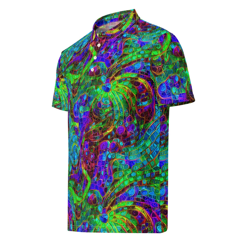 Jewel Circuit on Men's Slim Fit Polo Shirt — Left Front