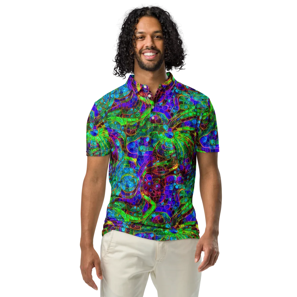 Jewel Circuit on Men's Slim Fit Polo Shirt — Front