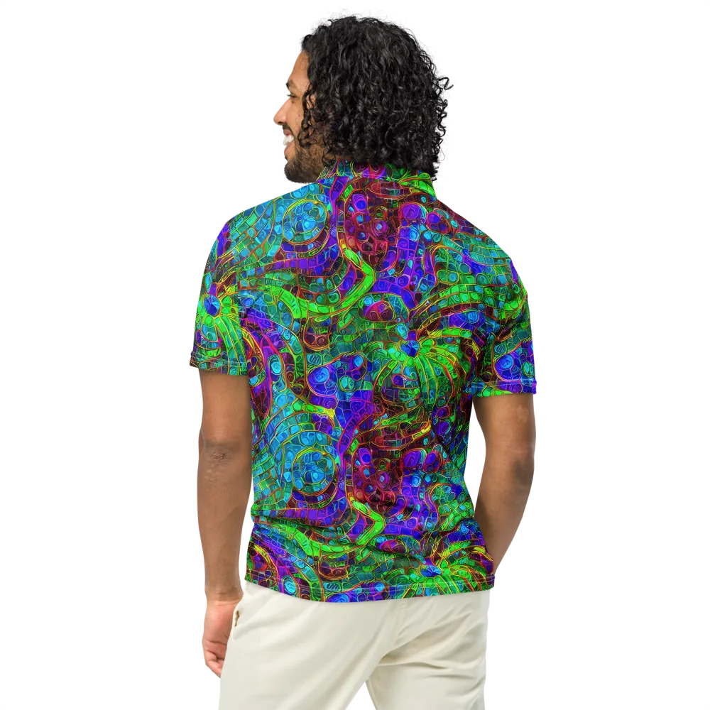 Jewel Circuit on Men's Slim Fit Polo Shirt — Back