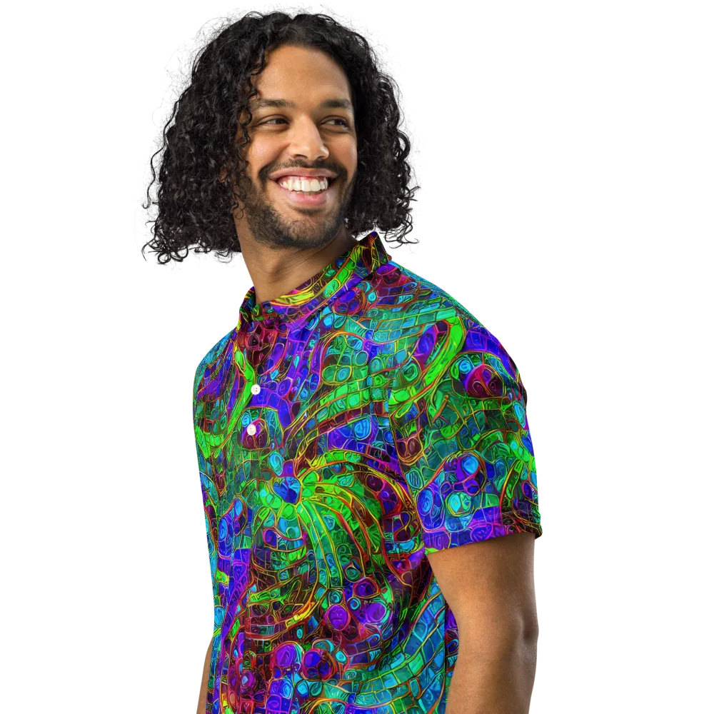 Jewel Circuit on Men's Slim Fit Polo Shirt — Left Front