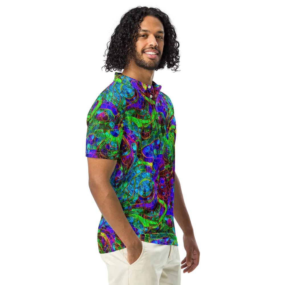 Jewel Circuit on Men's Slim Fit Polo Shirt — Right Front