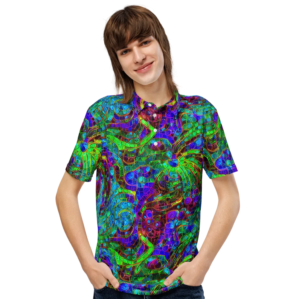 Jewel Circuit on Men's Slim Fit Polo Shirt — Front