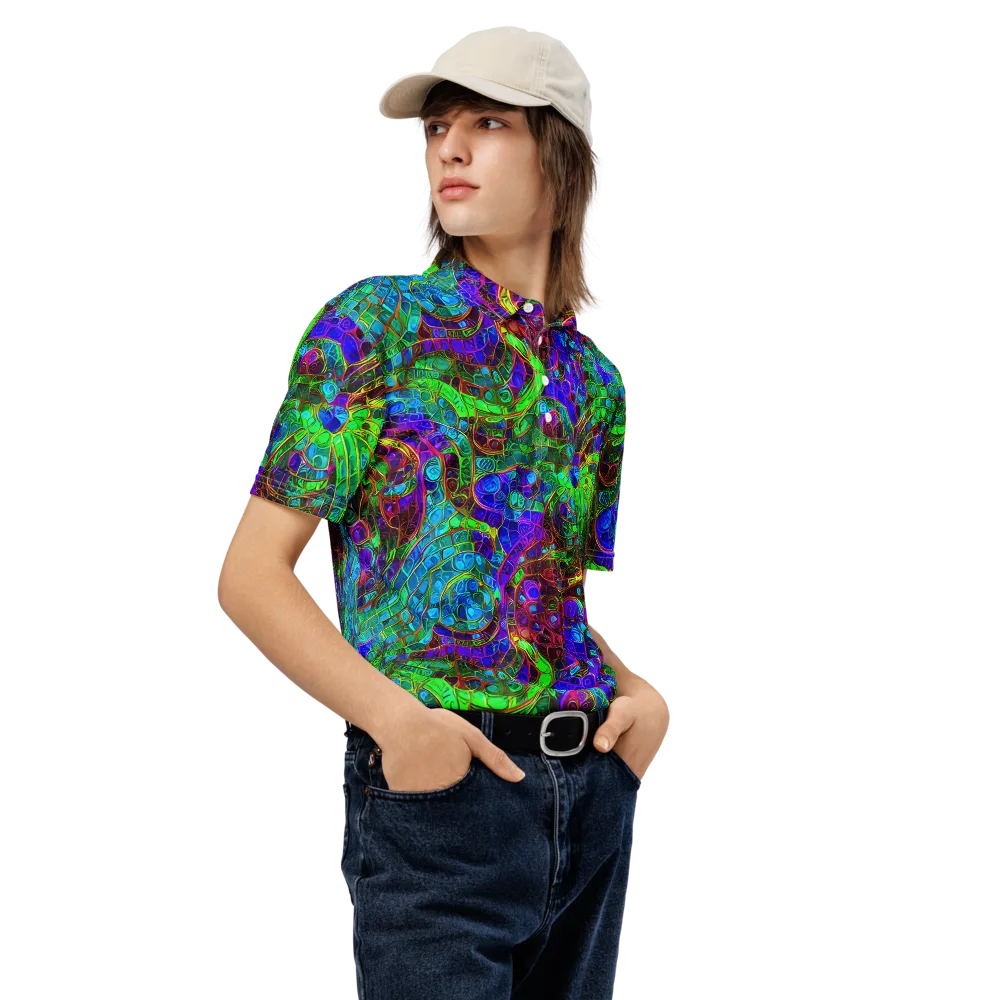 Jewel Circuit on Men's Slim Fit Polo Shirt — Right Front
