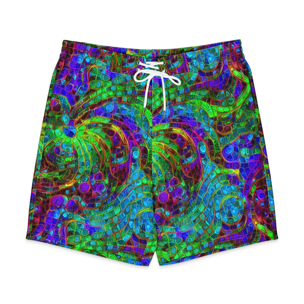 Jewel Circuit on Men's Board Shorts — Front