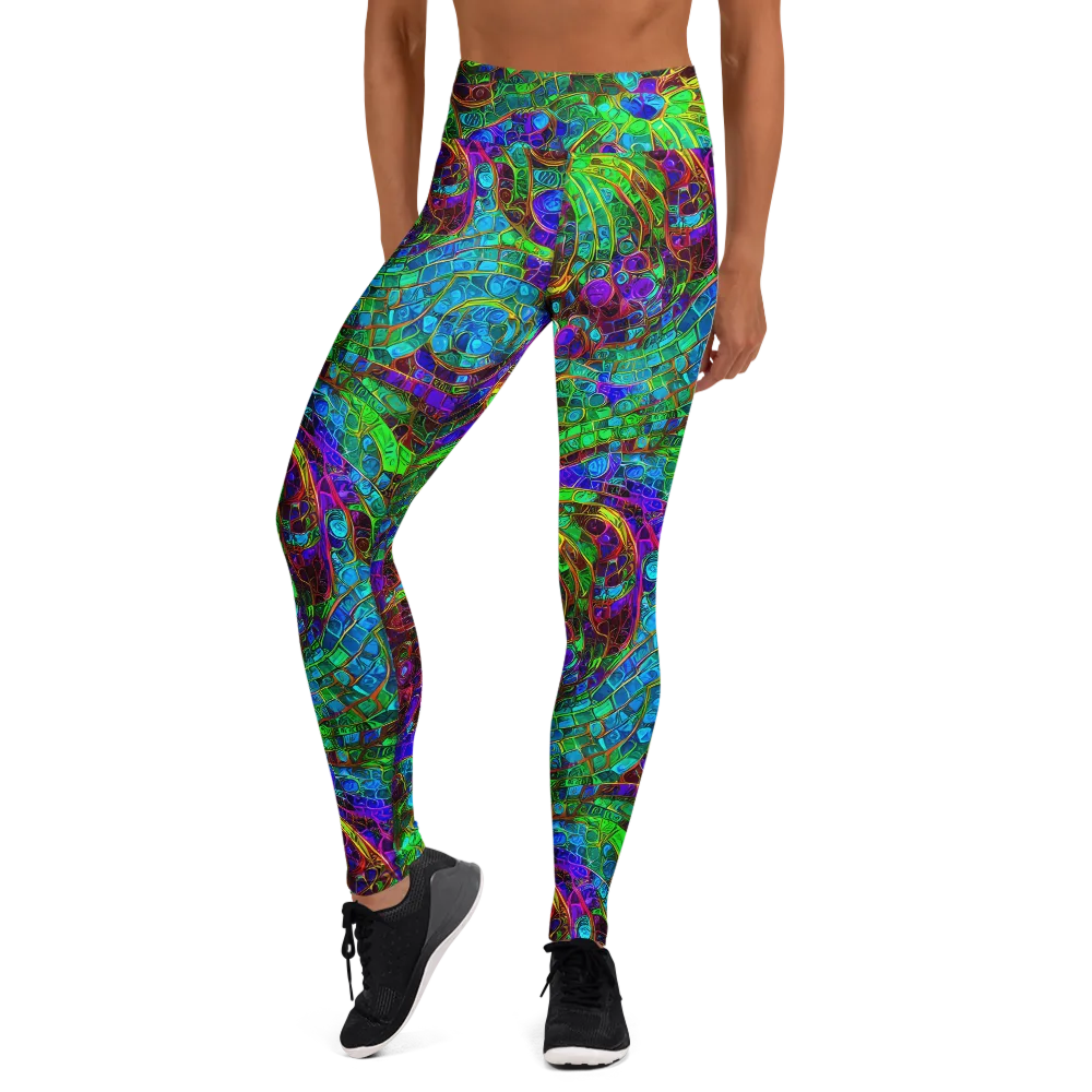 Jewel Circuit on Yoga Leggings — Front