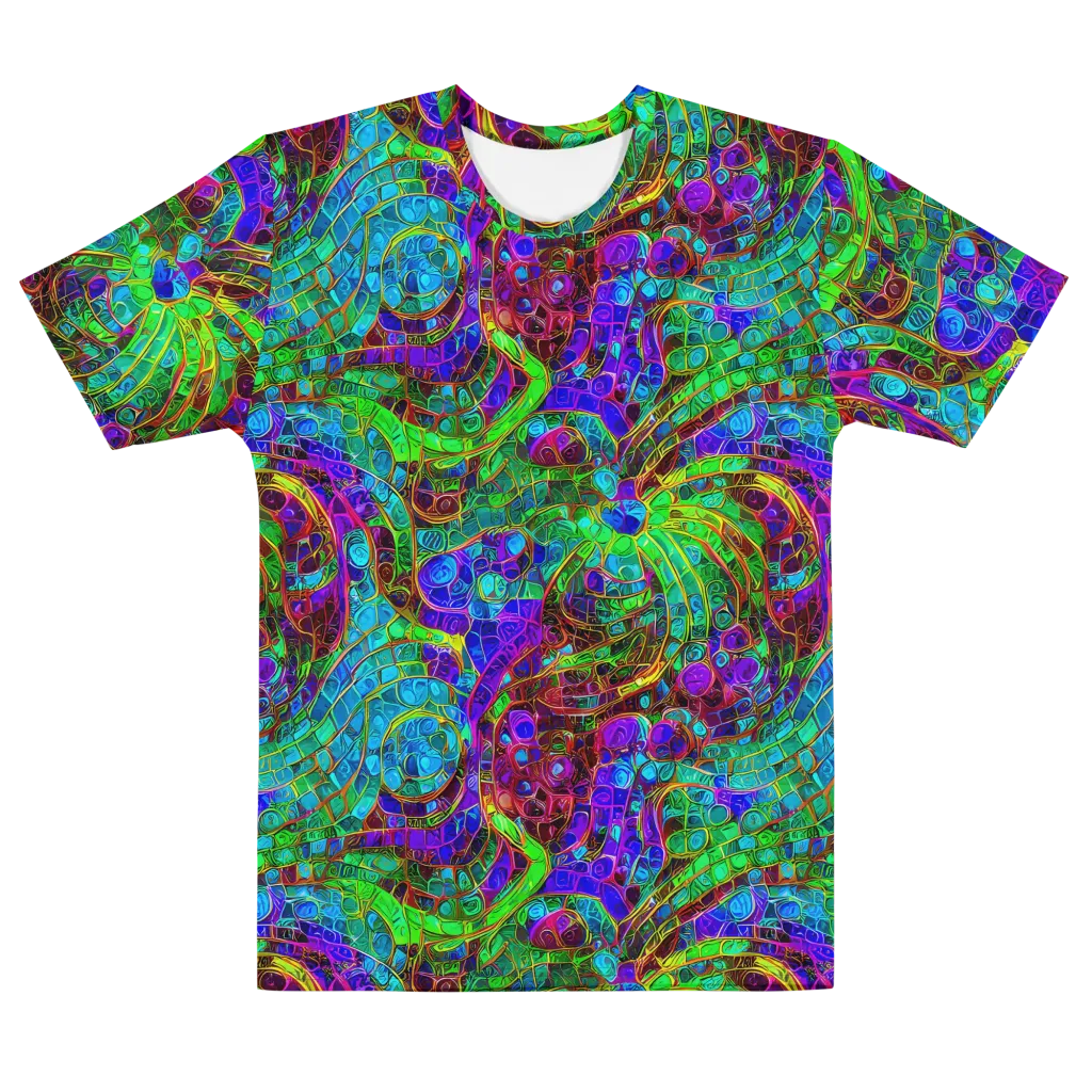 Jewel Circuit on Men's Cotton Crew Neck T-Shirt — Front