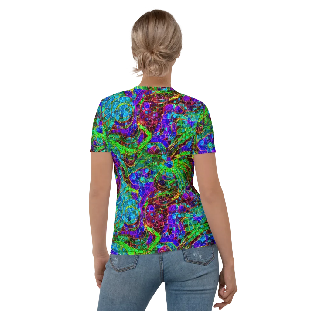 Jewel Circuit on Women's Crew Neck T-Shirt — Back