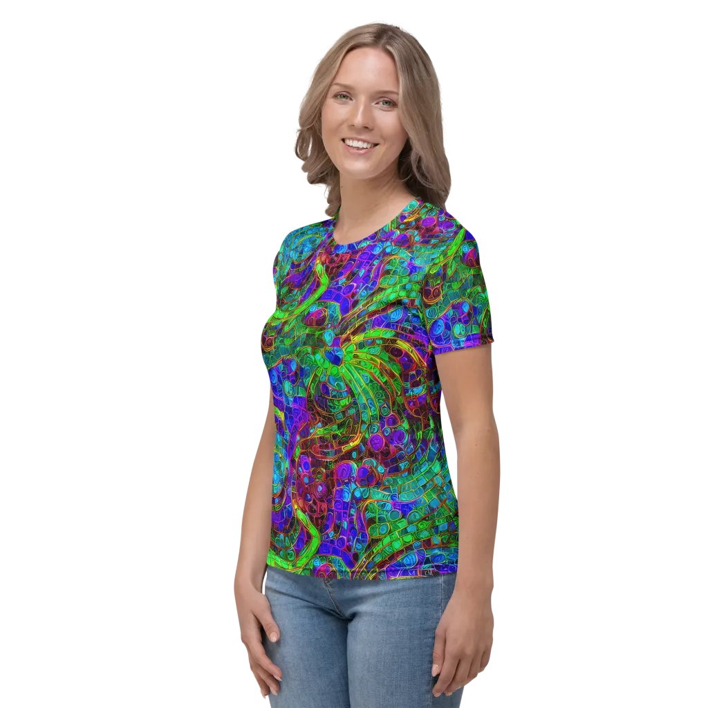 Jewel Circuit on Women's Crew Neck T-Shirt — Left