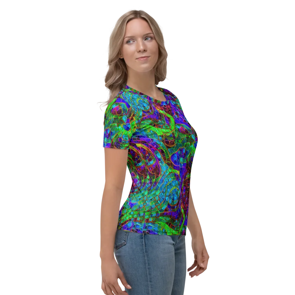 Jewel Circuit on Women's Crew Neck T-Shirt — Right