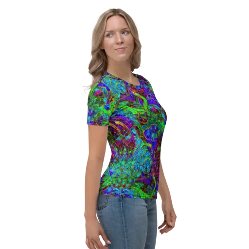Jewel Circuit on a Women's Crew Neck T-Shirt