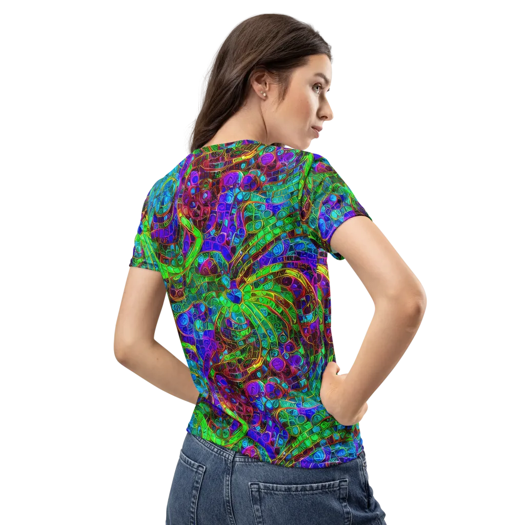 Jewel Circuit on Women's Crew Neck T-Shirt — Back