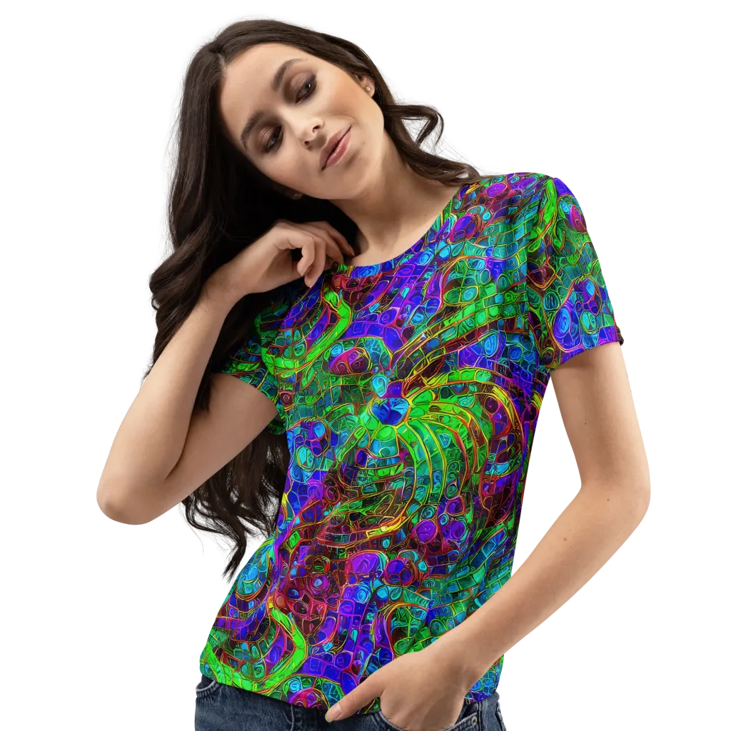 Jewel Circuit on Women's Crew Neck T-Shirt — Left Front