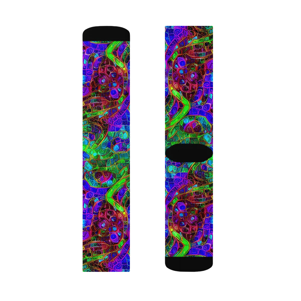 Jewel Circuit on Socks — Left Sock