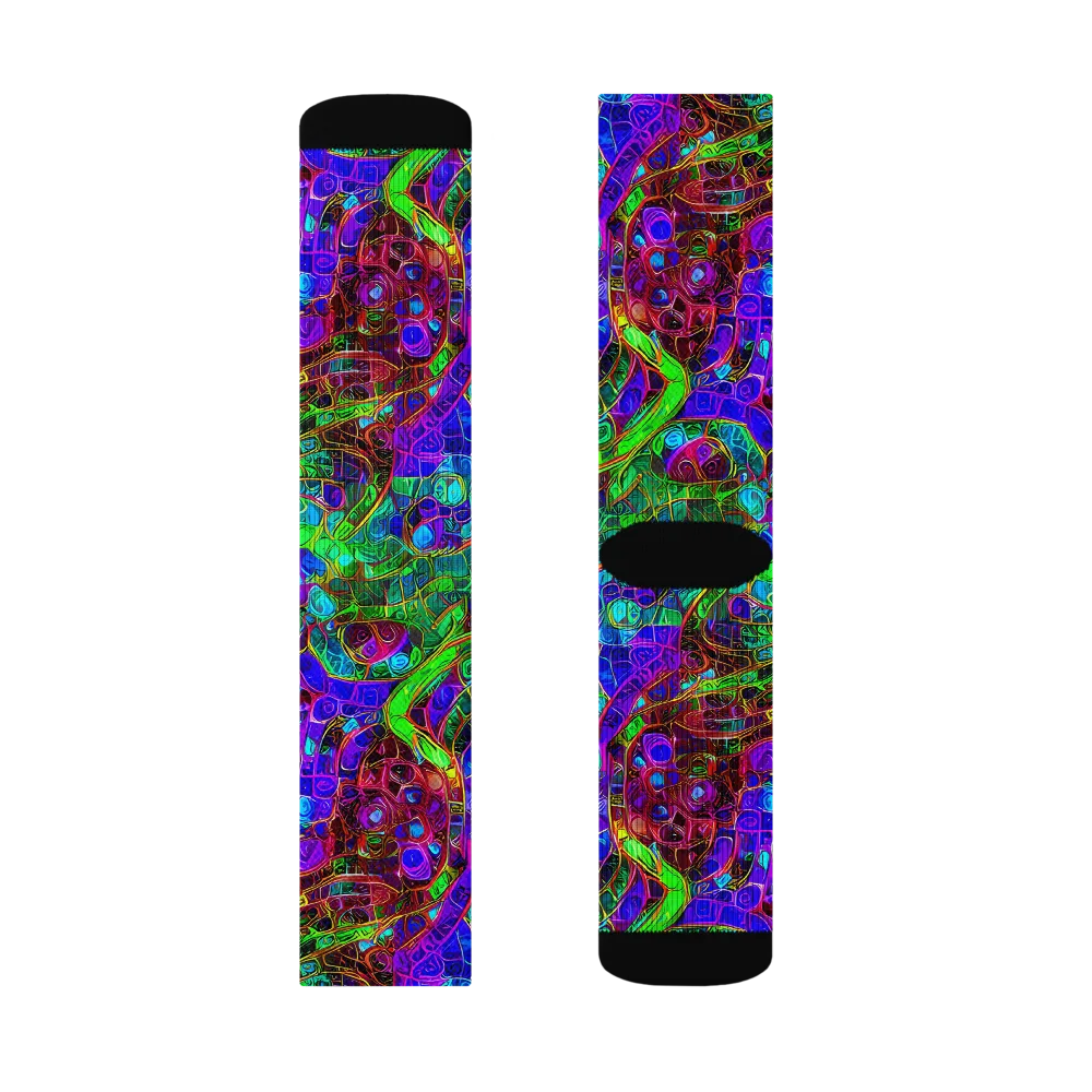 Jewel Circuit on Socks — Right Sock