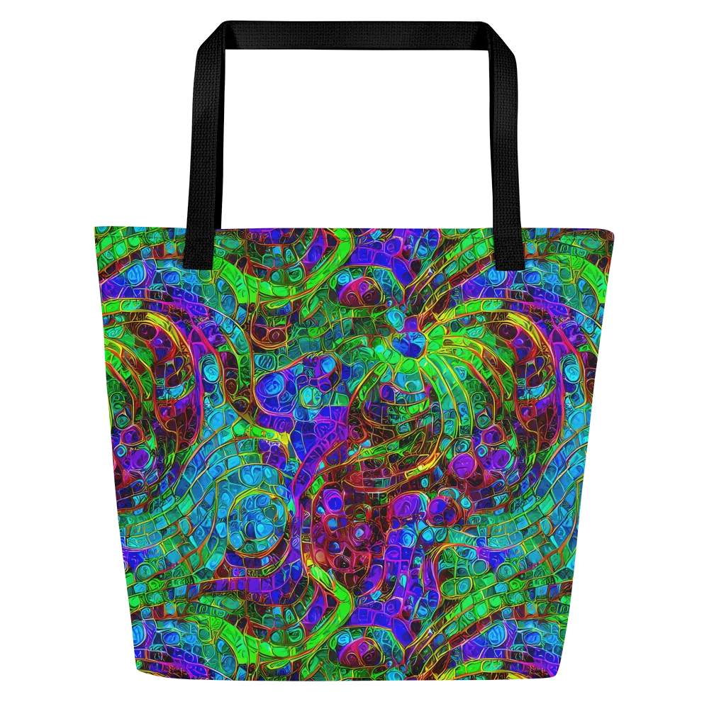 Jewel Circuit on Large Tote Bag W/ Pocket — Front