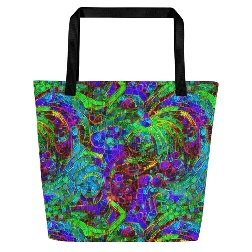 Jewel Circuit on a Large Tote Bag W/ Pocket