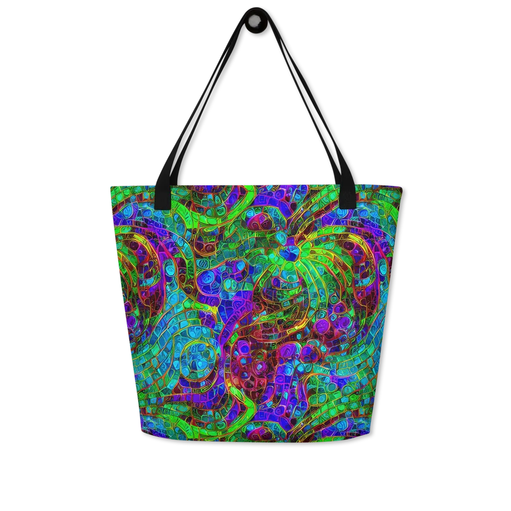 Jewel Circuit on Large Tote Bag W/ Pocket — Front