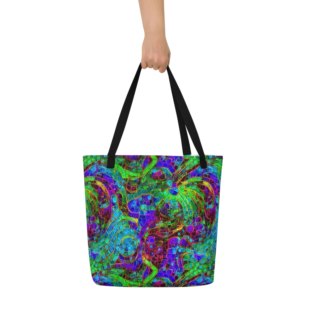 Jewel Circuit on Large Tote Bag W/ Pocket — Front