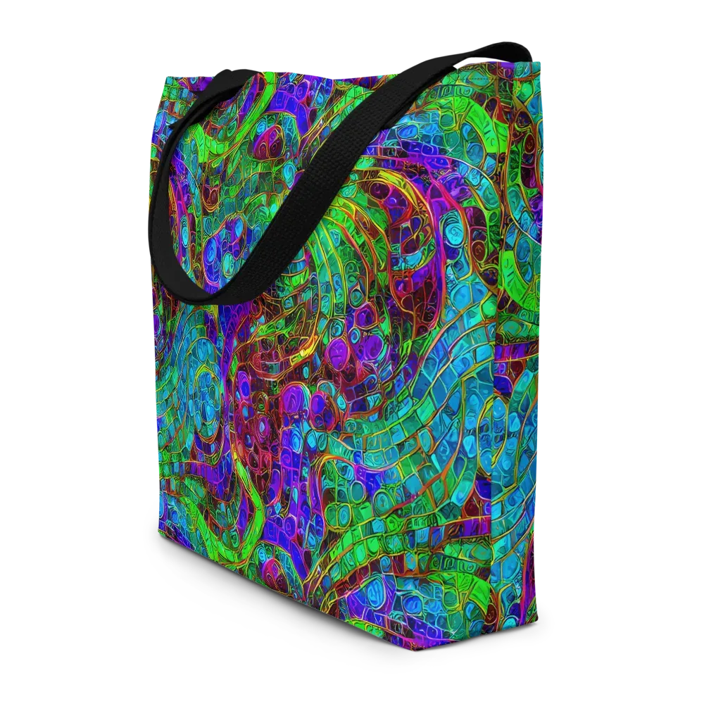 Jewel Circuit on Large Tote Bag W/ Pocket — Front