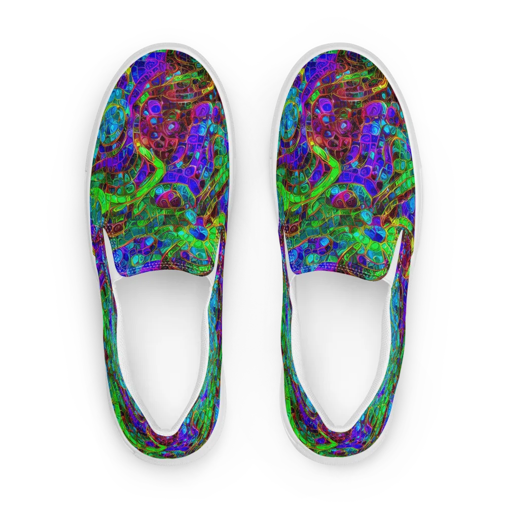 Jewel Circuit on Women's Slip-On Canvas Shoes — Front