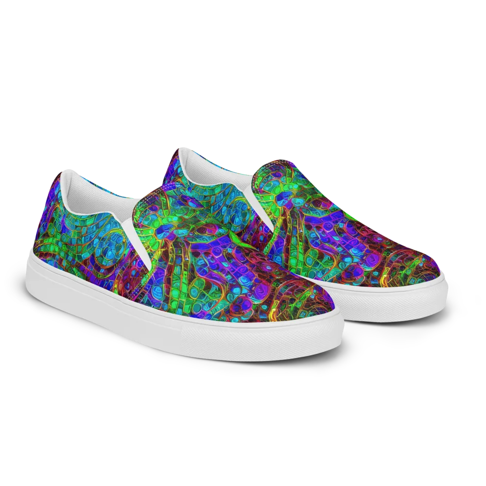Jewel Circuit on Women's Slip-On Canvas Shoes — Right Front