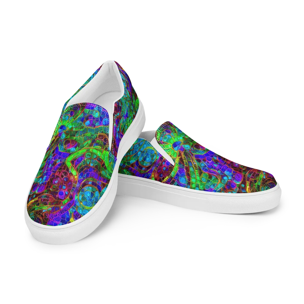 Jewel Circuit on Women's Slip-On Canvas Shoes — Left Front