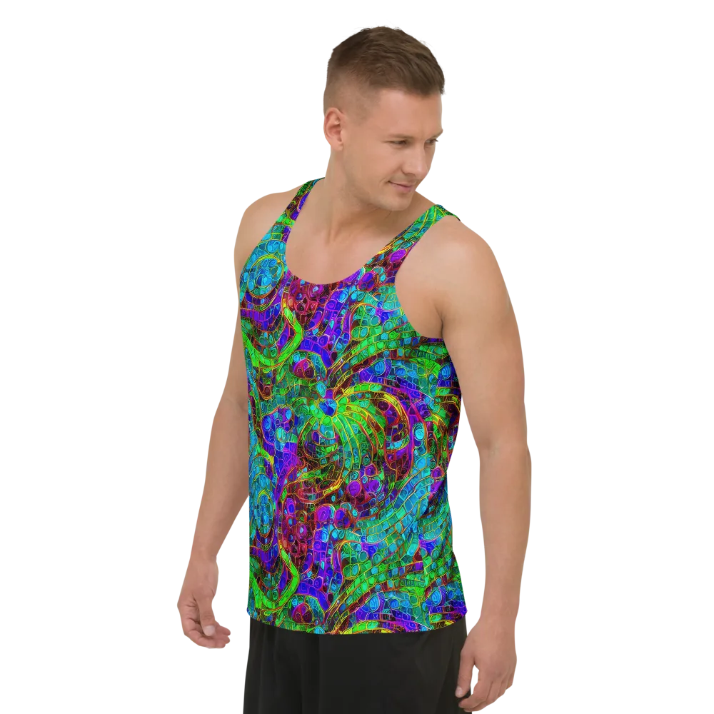 Jewel Circuit on Men's Tank Top — Left Front