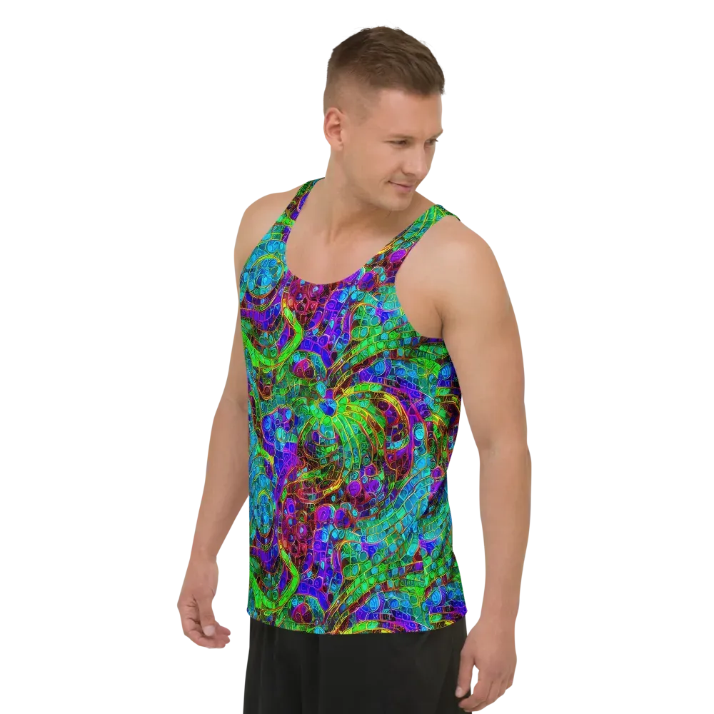 Jewel Circuit on Men's Tank Top — Left Front